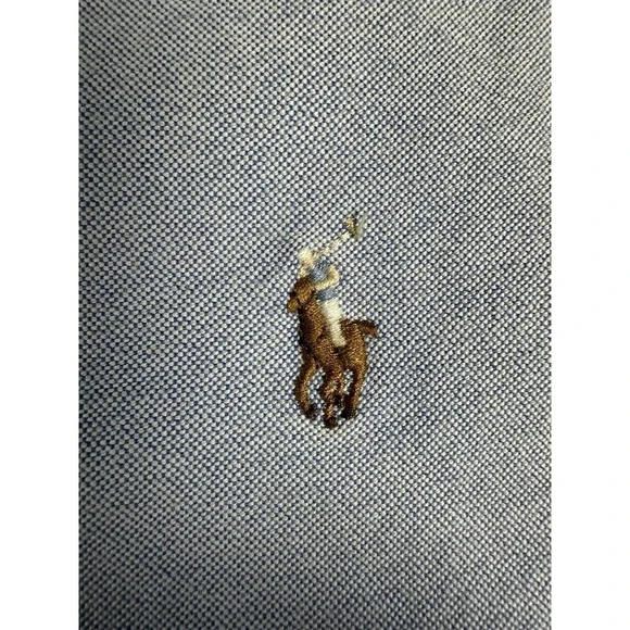 Polo Ralph Lauren Boys 18 Oxford Button Down Shirt White Embroidered Pony OCBD - Picture 3 of 9